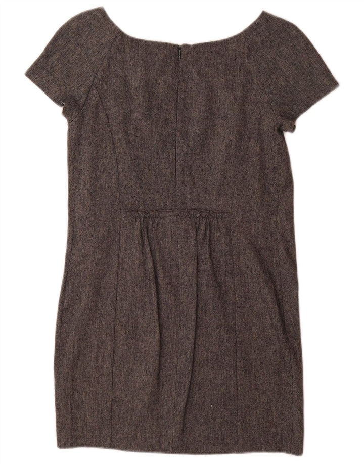 Vestido feminino Zara Shift UK 6 XS cinza manchado viscose