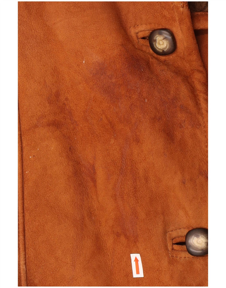 Casaco feminino vintage de shearling IT 44 médio bege shearling clássico