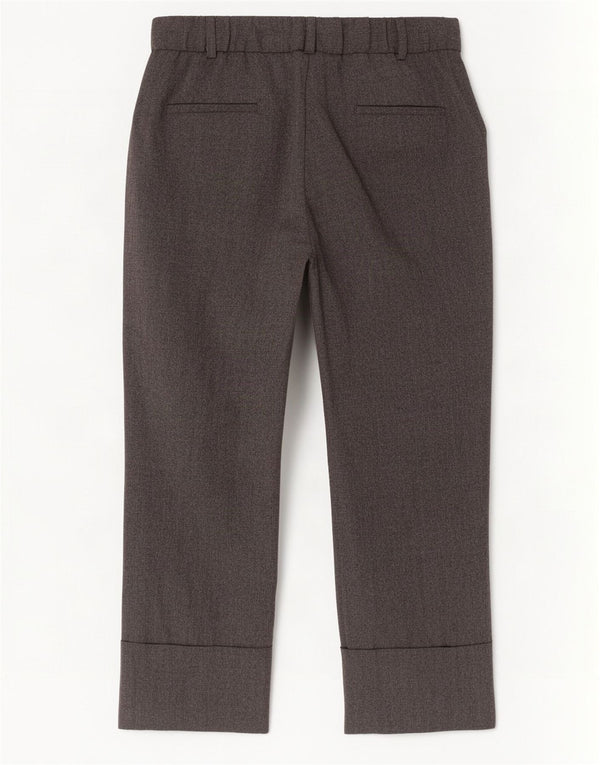 Calça Chino Reta Feminina Zara EU 42 Grande W32 L28 Poliéster Cinza