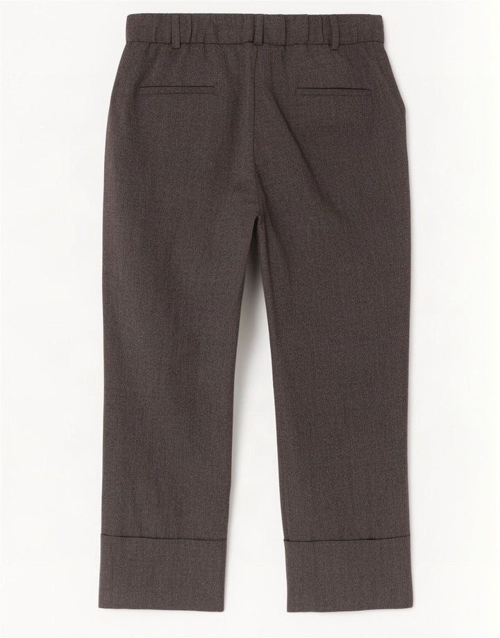Calça Chino Reta Feminina Zara EU 42 Grande W32 L28 Poliéster Cinza