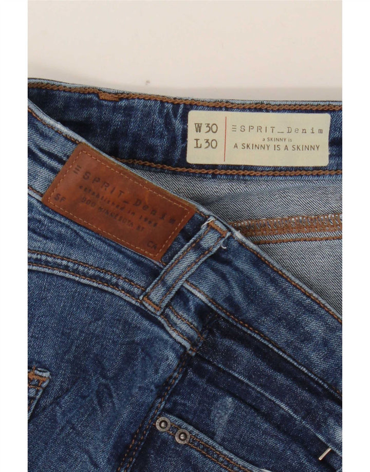 Calça jeans skinny feminina Esprit W30 L30 azul algodão
