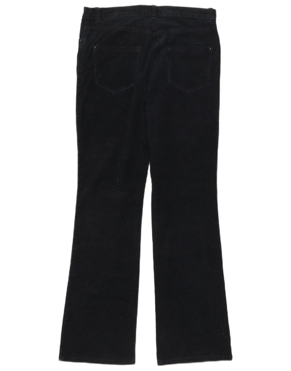 Calça feminina de veludo Marks & Spencer Reino Unido 12 médio W32 L32 azul marinho