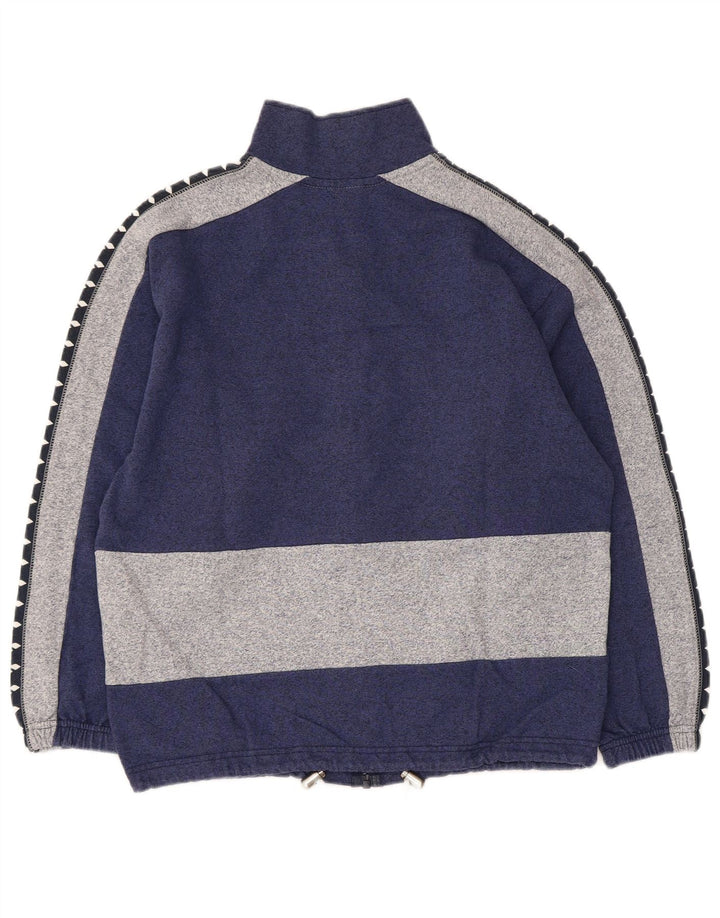 Jaqueta masculina de agasalho gráfico Arena, pequena, azul marinho, algodão colorblock