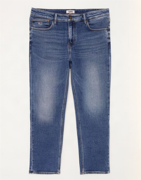 Jeans retos femininos Tommy Hilfiger W38 L30 algodão azul