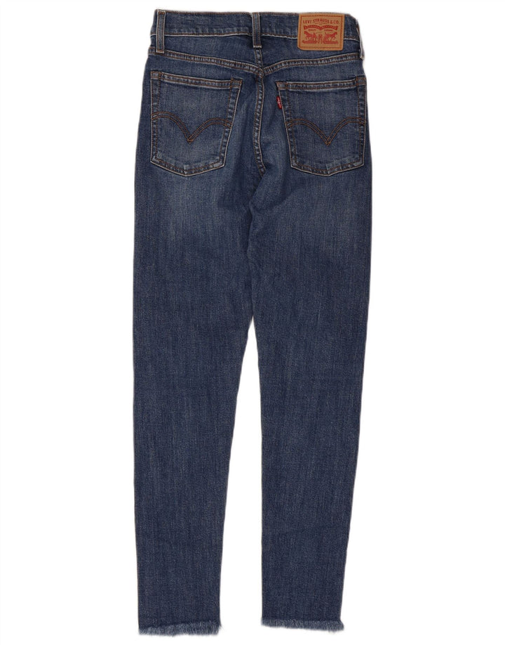 Calça jeans skinny feminina de cintura alta LEVI'S W25 L26 algodão azul