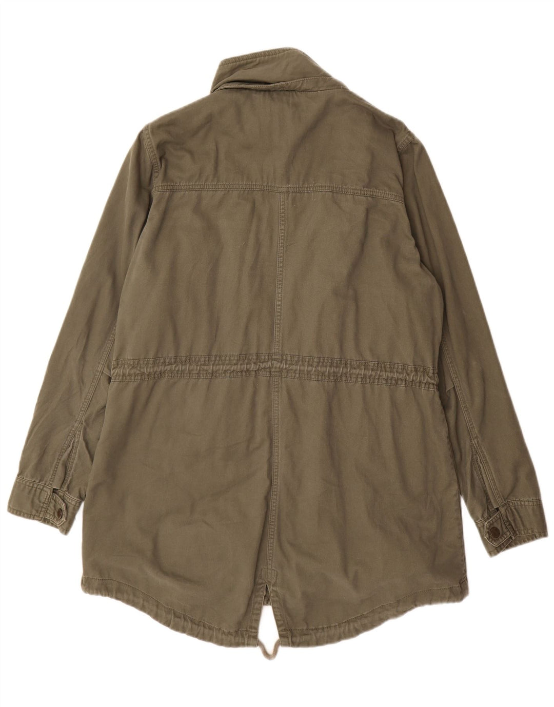 Jaqueta Parka Feminina Fat Face Reino Unido 16 Grande Algodão Cáqui