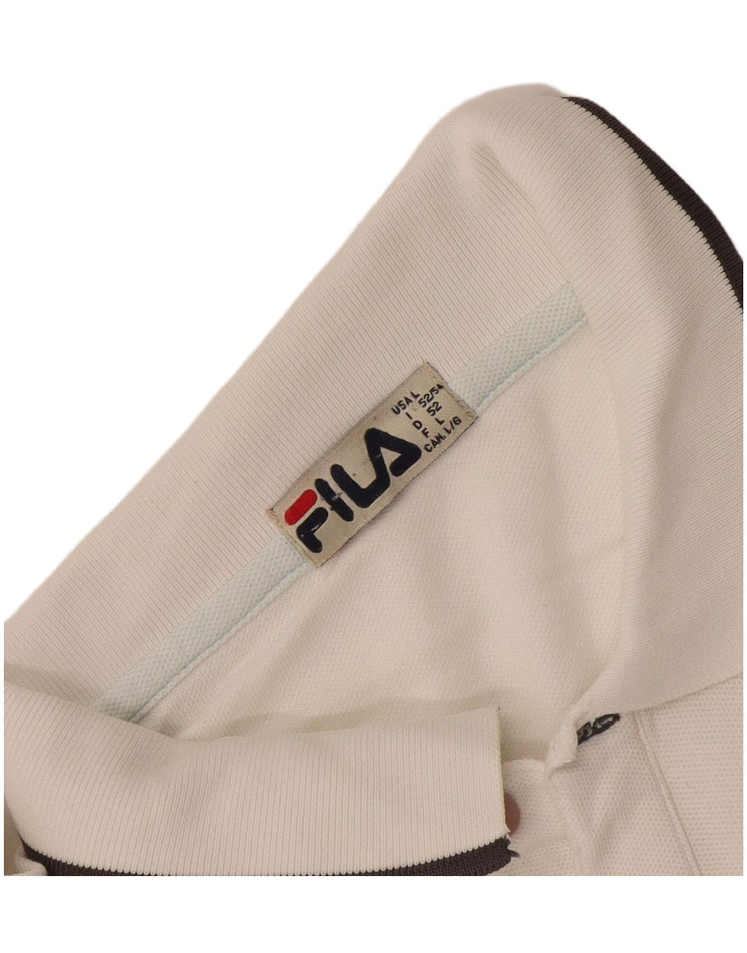 Camisa polo masculina Fila IT 52 grande branca