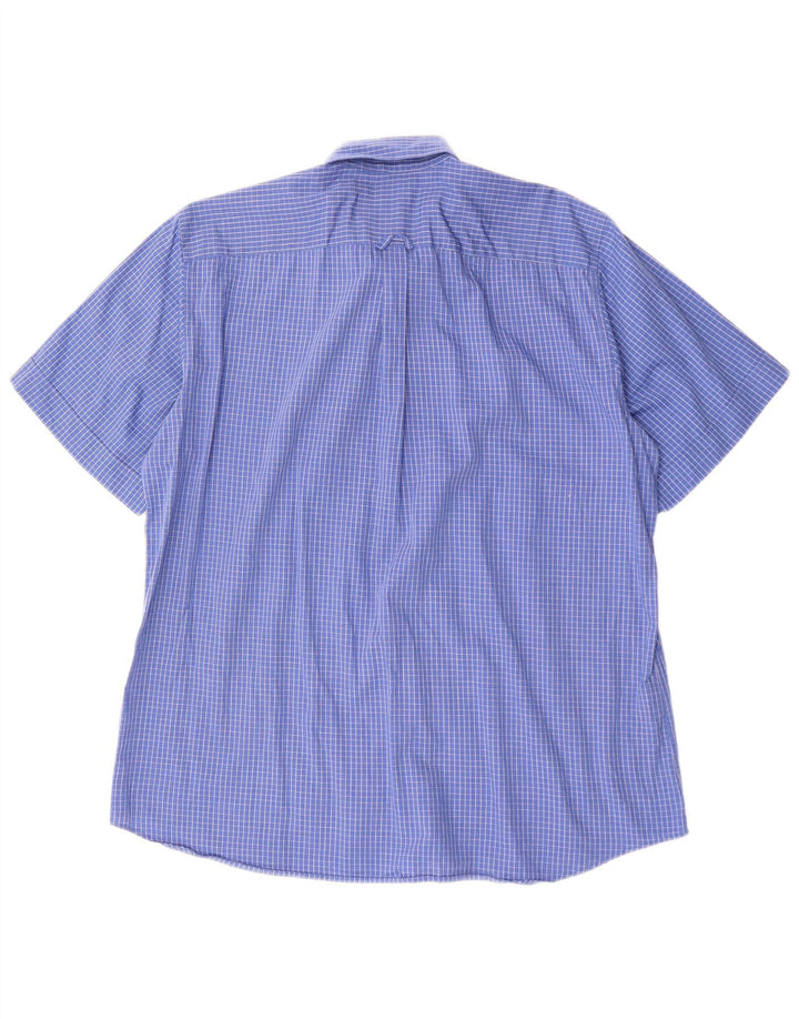 Camisa masculina de manga curta Daniel Hechter XL azul xadrez