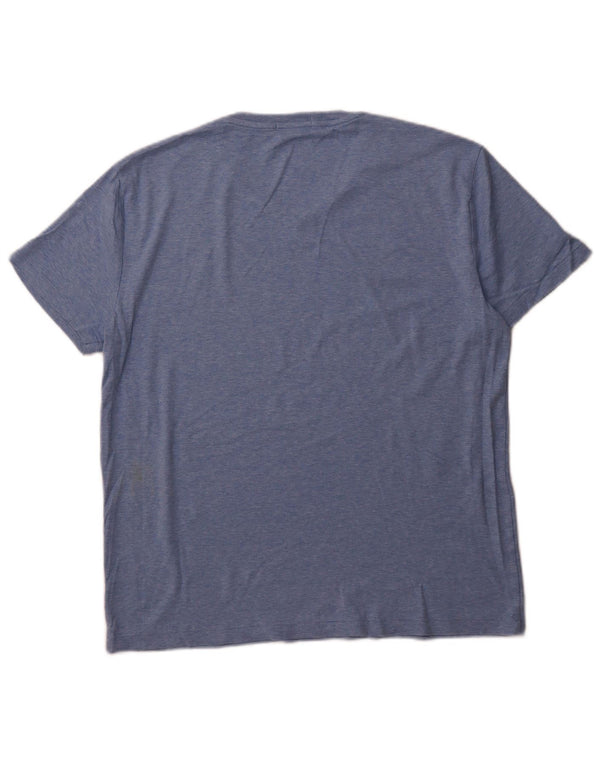Camiseta masculina POLO RALPH LAUREN personalizada slim fit top grande azul