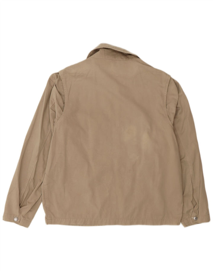 Jaqueta bomber masculina vintage UK 40 algodão bege grande