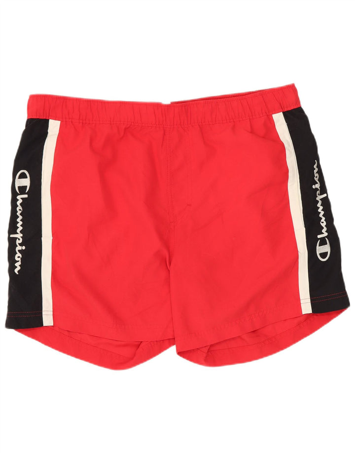 Shorts de natação masculino CHAMPION XL vermelho colorblock poliéster