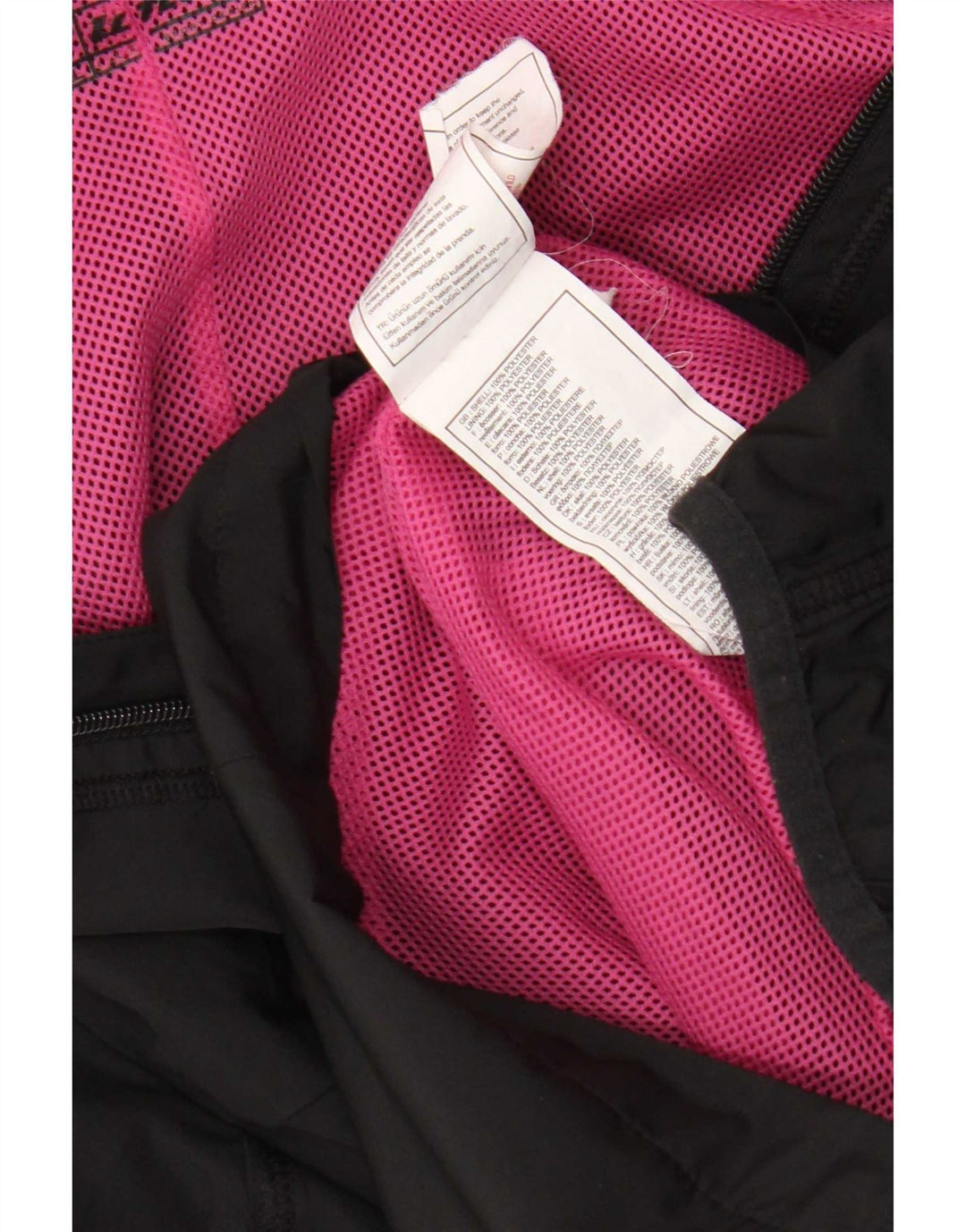 Jaqueta de chuva feminina com capuz Lotto UK 18 XL poliéster preto