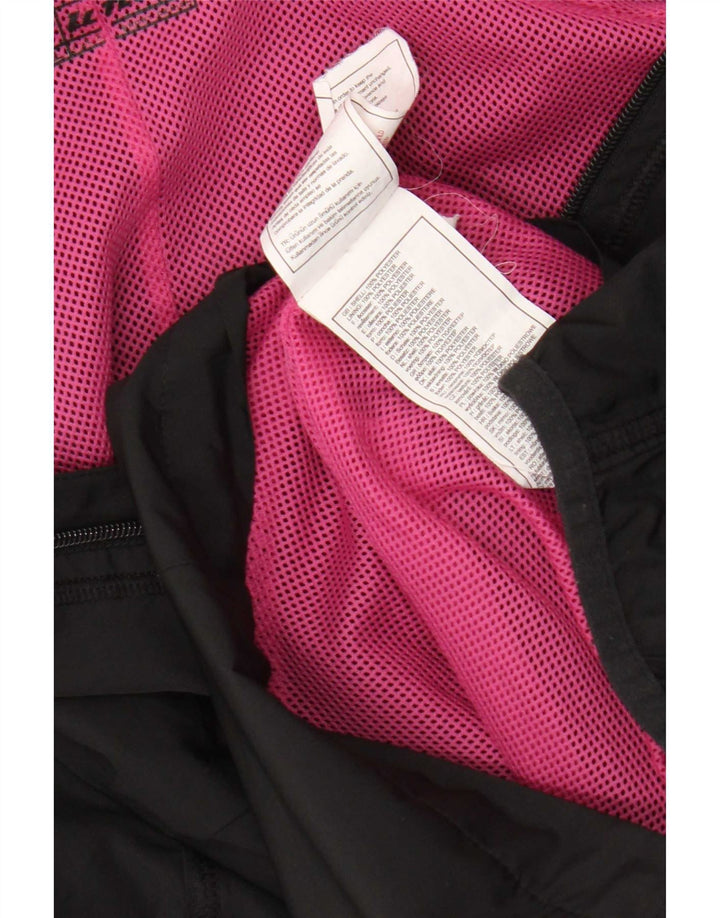 Jaqueta de chuva feminina com capuz Lotto UK 18 XL poliéster preto