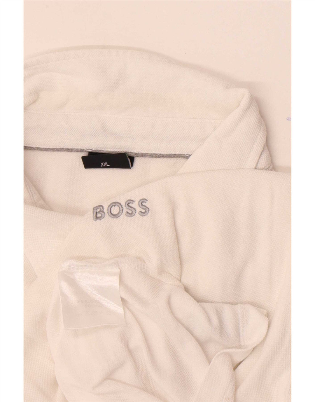 Camisa polo masculina Hugo Boss 2XL algodão branco