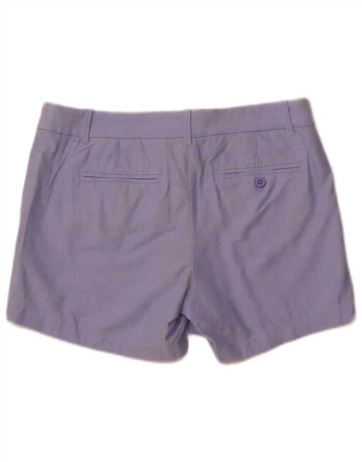 J. CREW Shorts Chino Feminino US 10 Grande W34 Azul Algodão