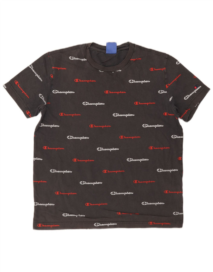 Camiseta masculina gráfica Champion pequeno algodão cinza