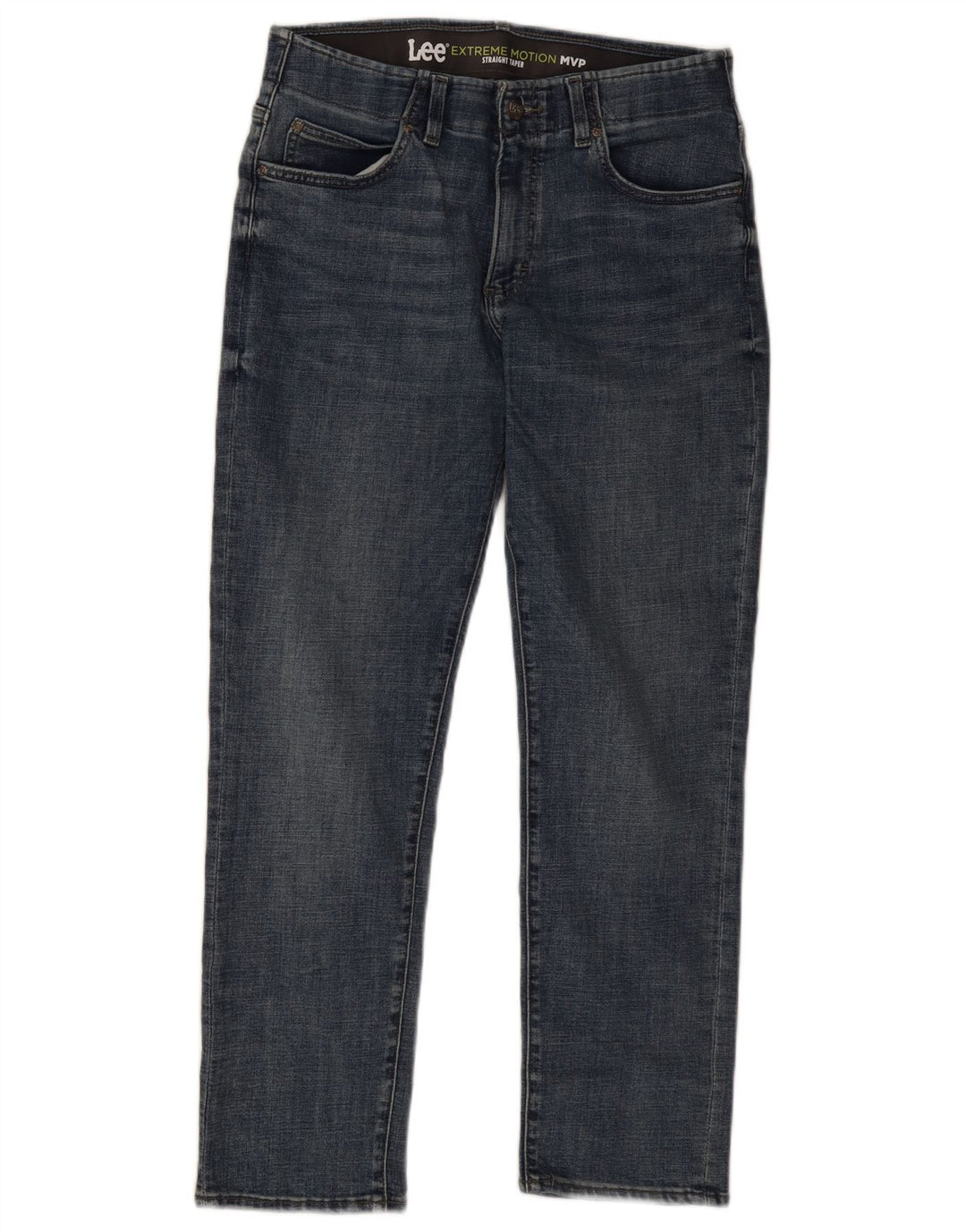 Lee Mens Flex Tapered Straight Jeans W32 L30 Azul Algodão