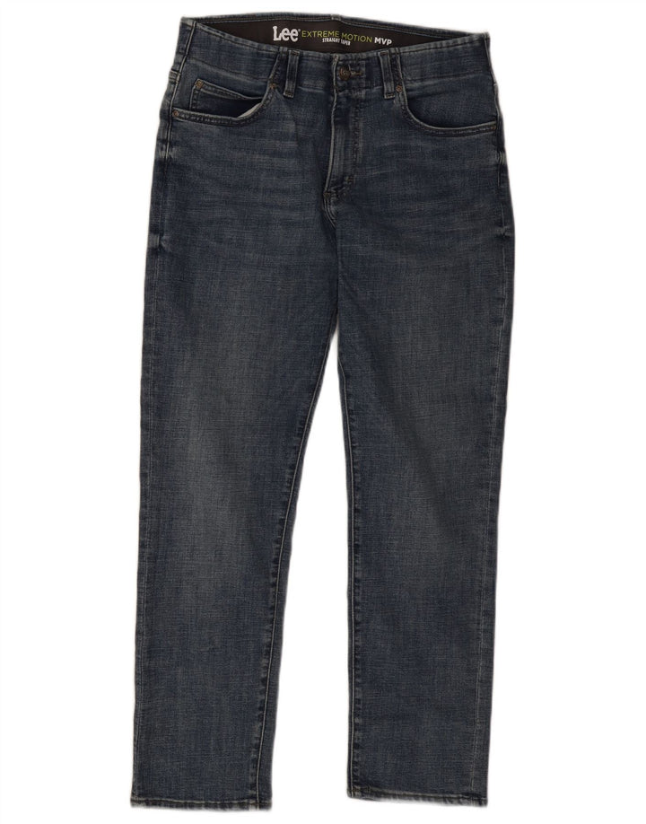 Lee Mens Flex Tapered Straight Jeans W32 L30 Azul Algodão