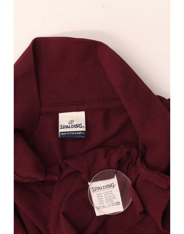 Camisa pólo masculina Spalding 2XL algodão Borgonha