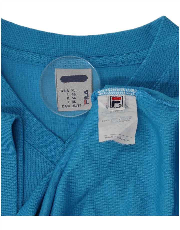 Camiseta masculina FILA Top XL azul poliéster