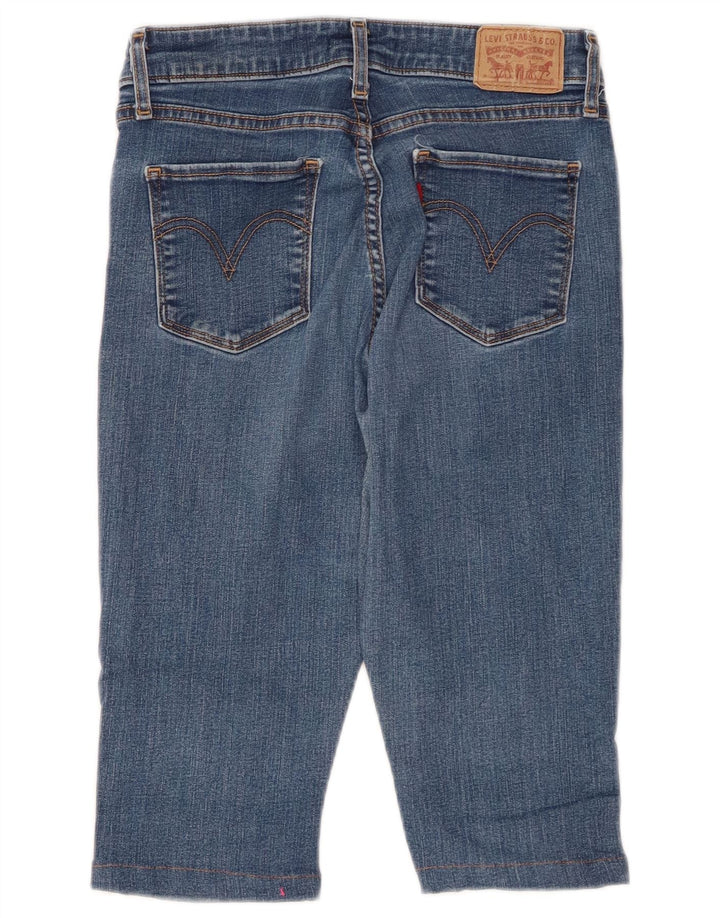 Levi's Jeans feminino clássico de cintura média skinny capri US 6 médio W26 L14 azul