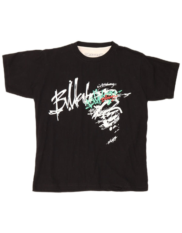 Camiseta feminina gráfica Billabong UK 14 médio preto
