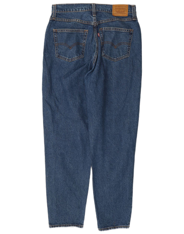 Jeans feminino Levi's Mom cintura alta cônico W29 L30 azul algodão anos 80
