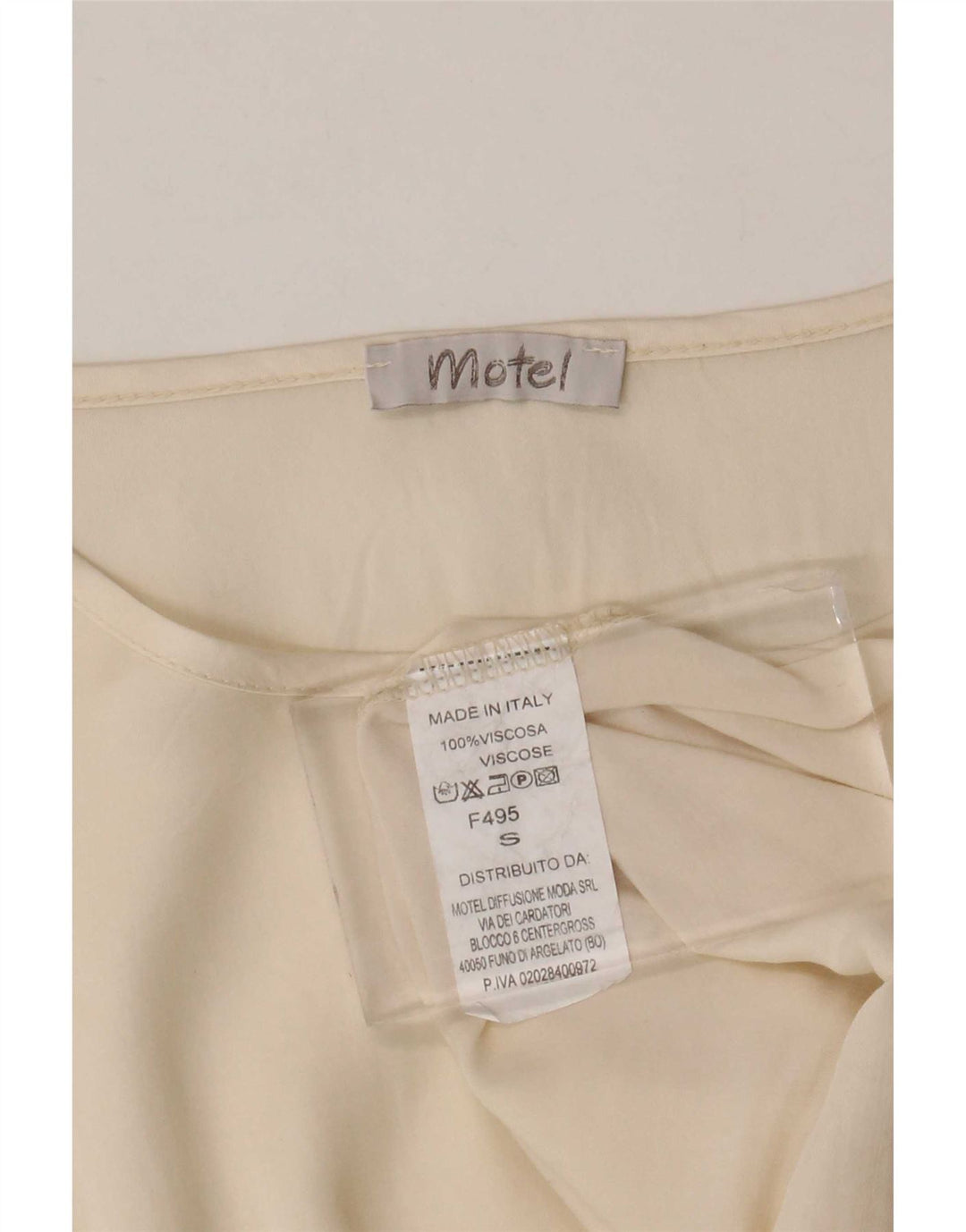 Colete feminino Motel UK 10 pequeno bege viscose