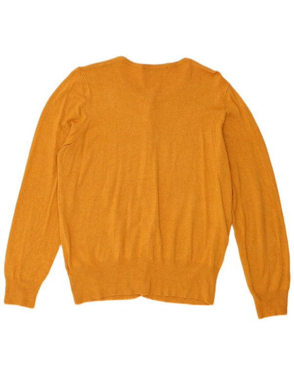 Suéter cardigã feminino Marks & Spencer Reino Unido 14 grande viscose bege