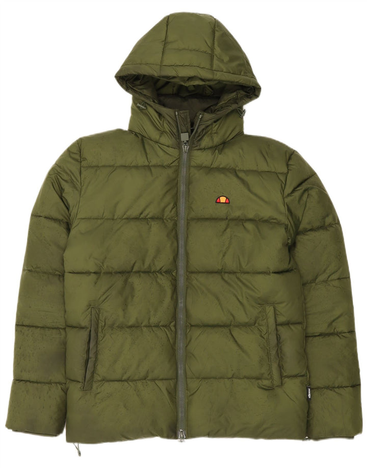 Jaqueta masculina acolchoada com capuz ELLESSE UK 36 poliéster verde pequeno