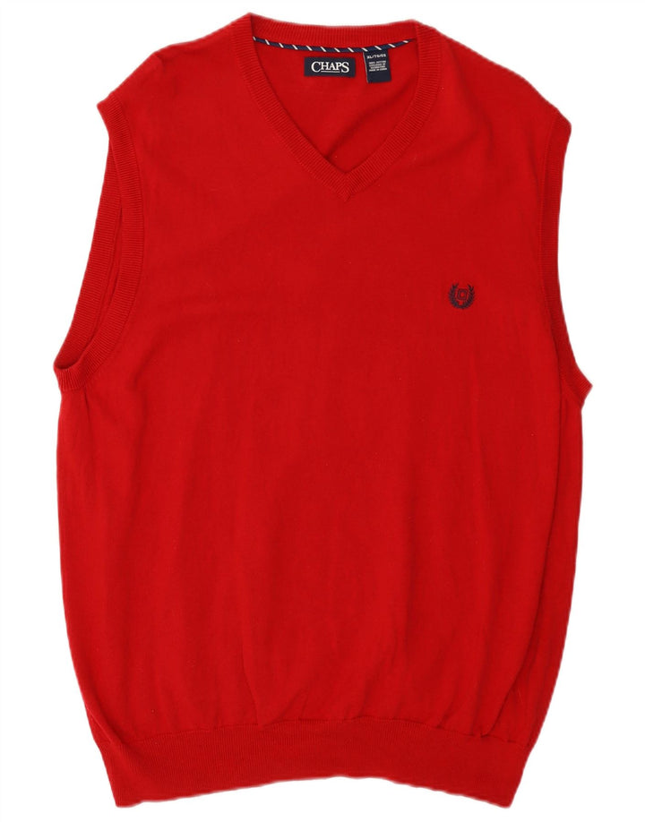 Regata masculina Chaps com colete XL de algodão vermelho