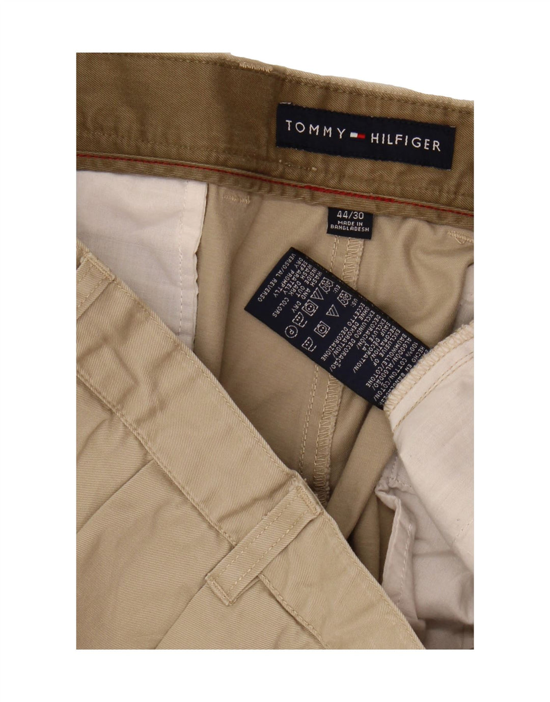 TOMMY HILFIGER Mens Pegged Chino Trousers W44 L30 Beige Cotton Vintage Tommy Hilfiger and Second-Hand Tommy Hilfiger from Messina Hembry 