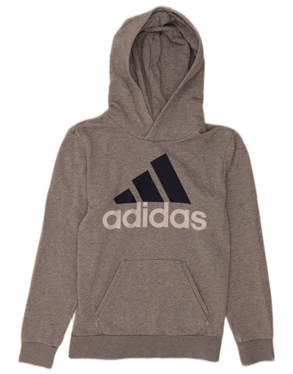 Adidas Mens Graphic Hoodie Jumper XS Cinza