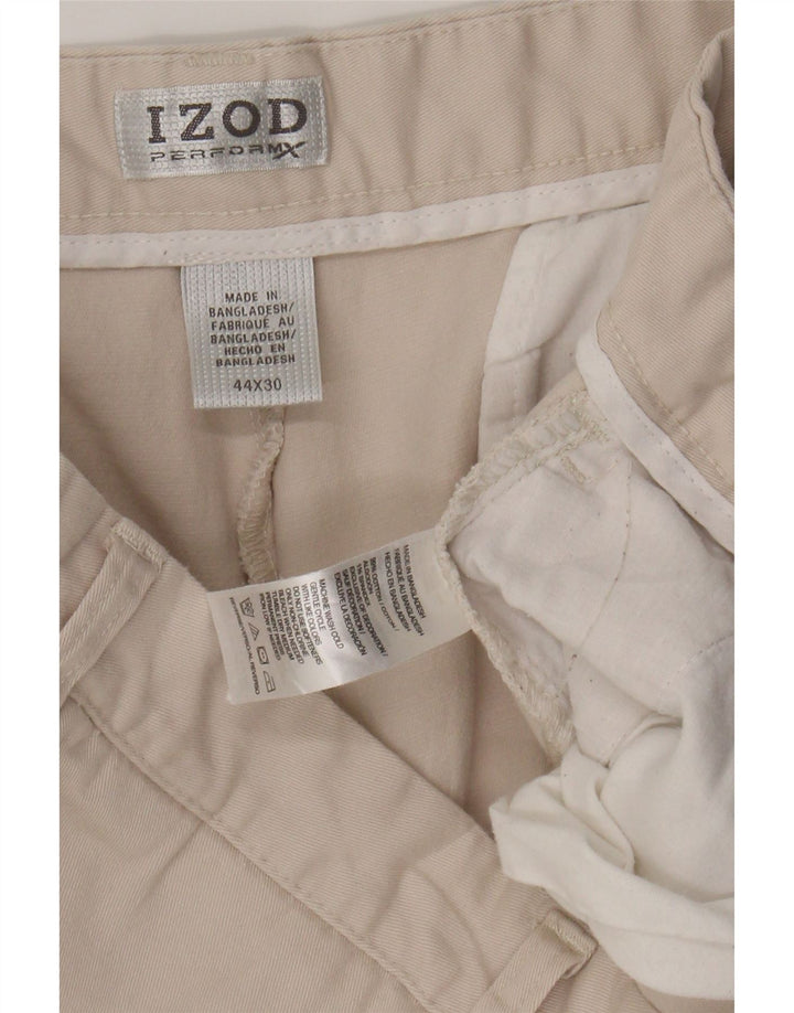 IZOD Mens Straight Chino Trousers W44 L30 Beige Cotton Vintage Izod and Second-Hand Izod from Messina Hembry 