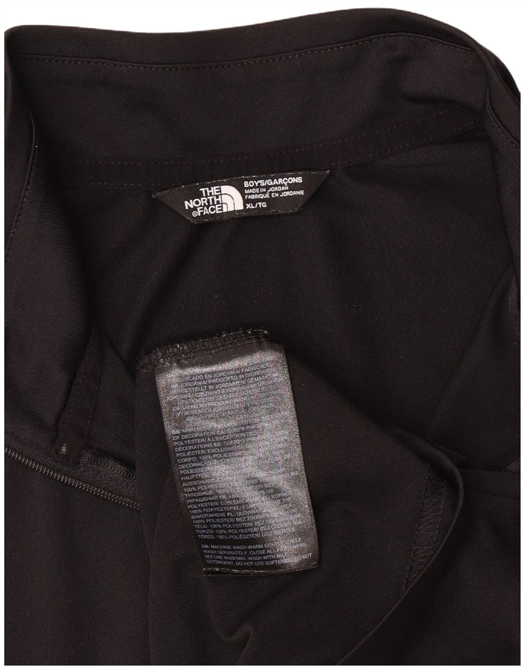 THE NORTH FACE Meninos pulôver com zíper e gola alta 14-15 anos XL preto