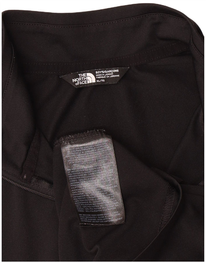 THE NORTH FACE Meninos pulôver com zíper e gola alta 14-15 anos XL preto