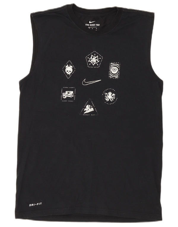 Colete Nike Masculino Dri Fit Graphic Top Médio Preto