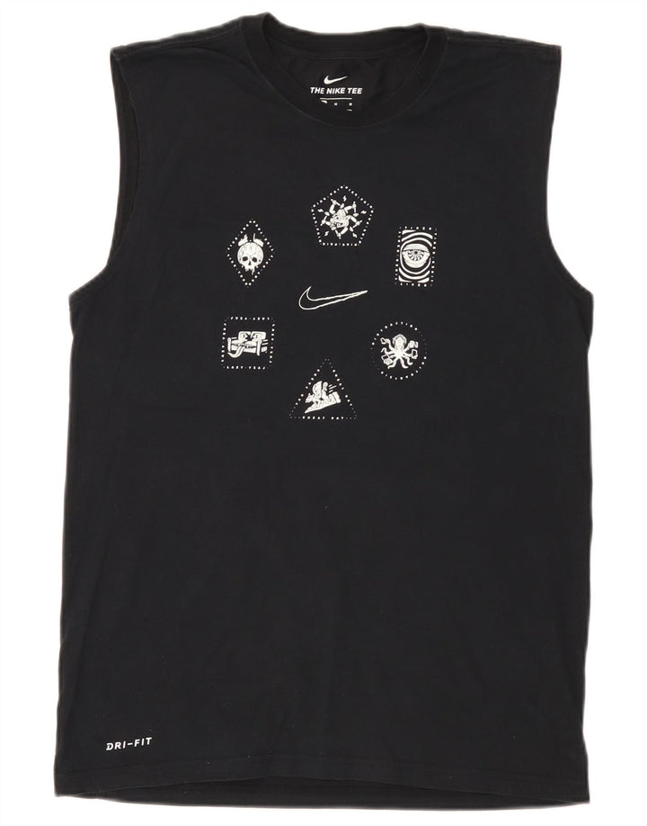 Colete Nike Masculino Dri Fit Graphic Top Médio Preto