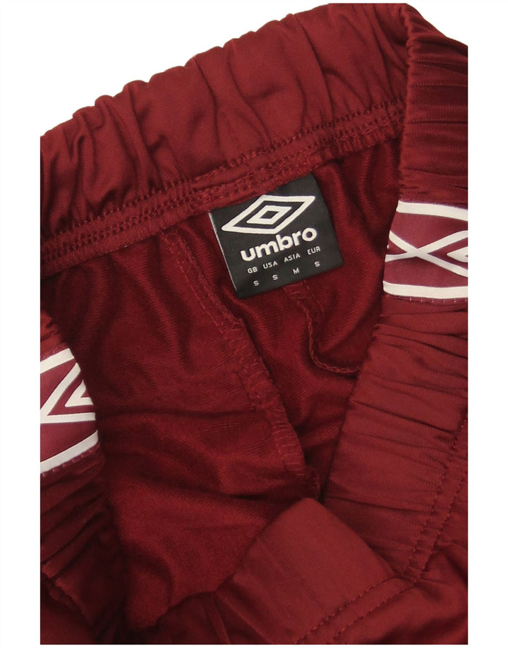 Umbro Mens Graphic Tracksuit Calças Pequenas Borgonha Poliéster