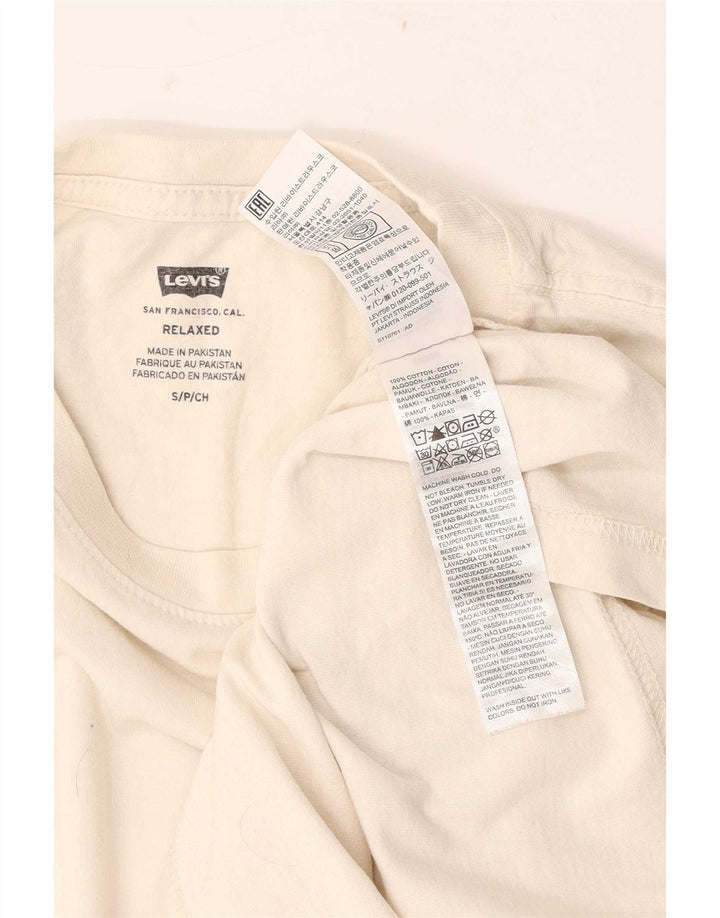Camiseta masculina Levi's Relaxed Fit Graphic Top Pequeno Algodão Branco