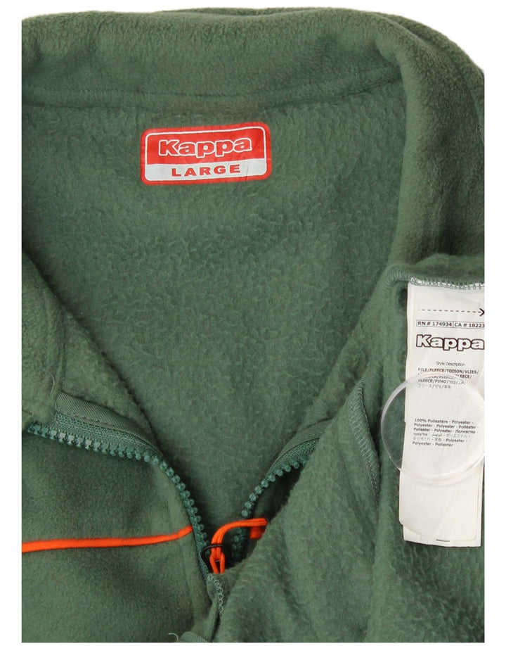 Jaqueta de lã masculina Kappa UK 40 grande poliéster verde