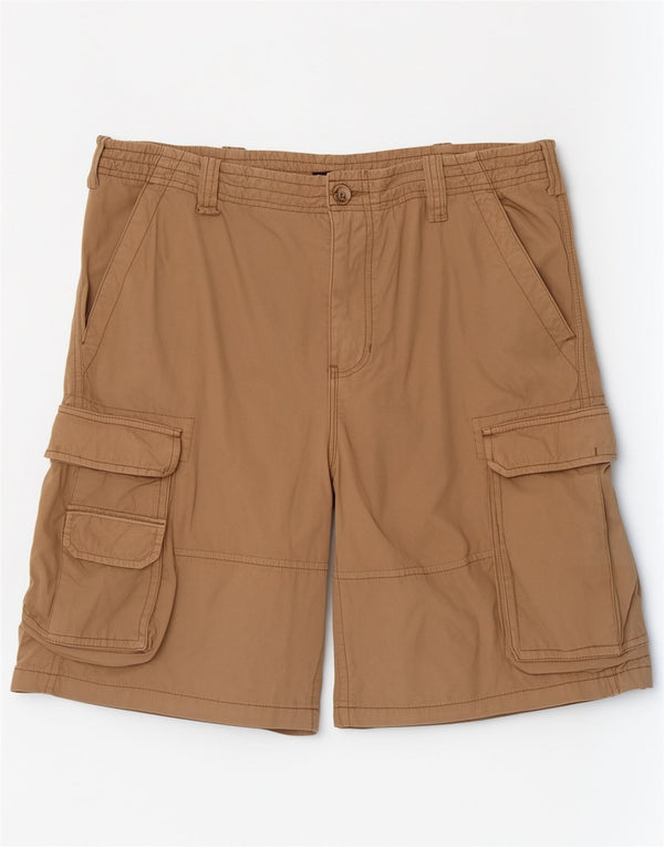 Shorts cargo regulares masculinos Best Company XL W34 algodão bege