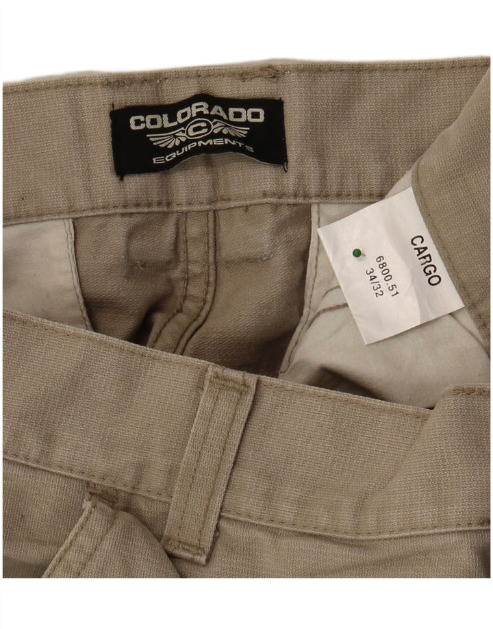 Calça cargo reta masculina COLORADO W34 L32 algodão bege