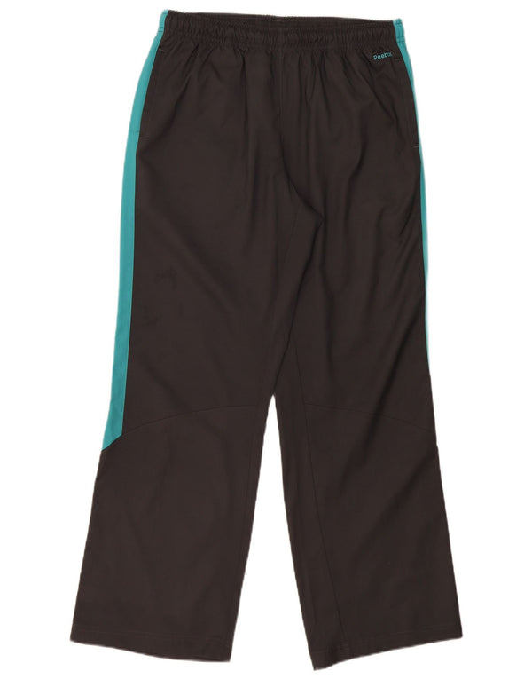 Calça de treino feminina Reebok UK 12 poliéster colorblock cinza médio