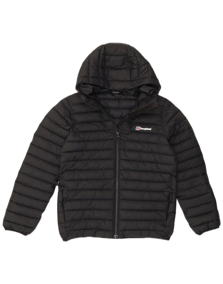 Jaqueta acolchoada com capuz para meninos BERGHAUS 12-13 anos preto poliamida