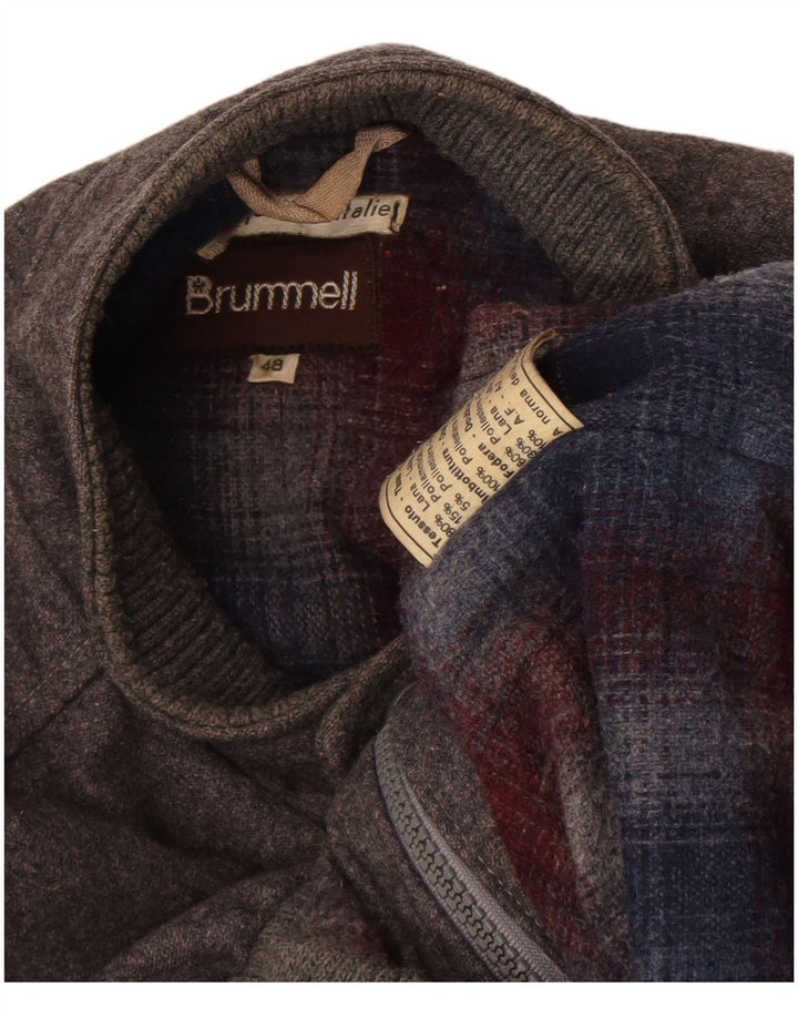 Jaqueta bomber masculina Brummell IT 48 lã cinza médio
