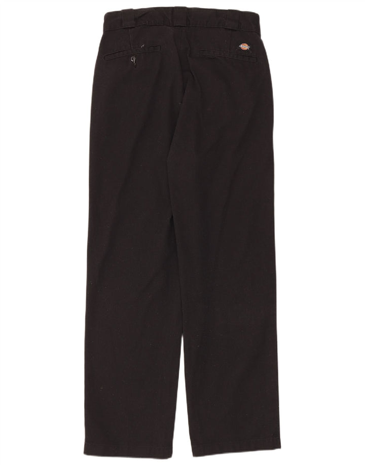 Calças Chino retas masculinas Dickies W30 L30 poliéster preto