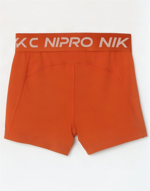 Shorts esportivos gráficos femininos Nike Dri Fit UK 8 pequeno laranja poliéster
