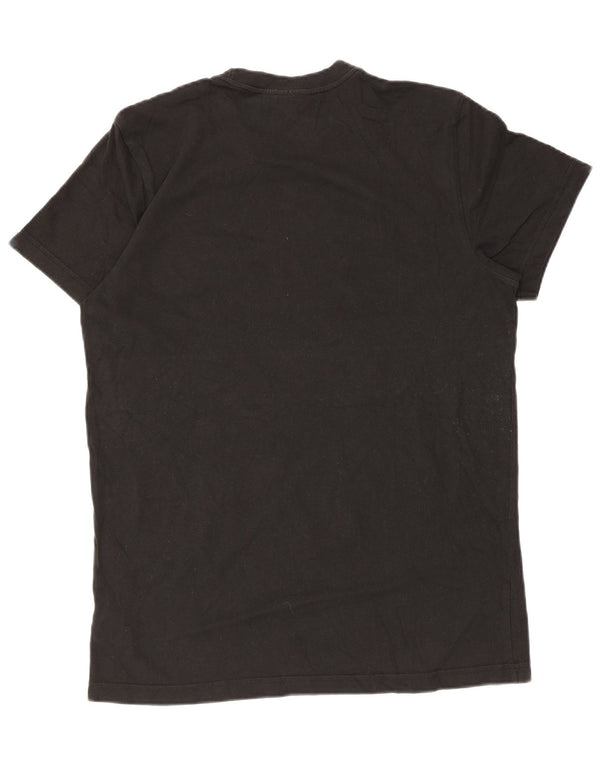Camiseta masculina Adidas com estampa de três listras, top grande de algodão preto