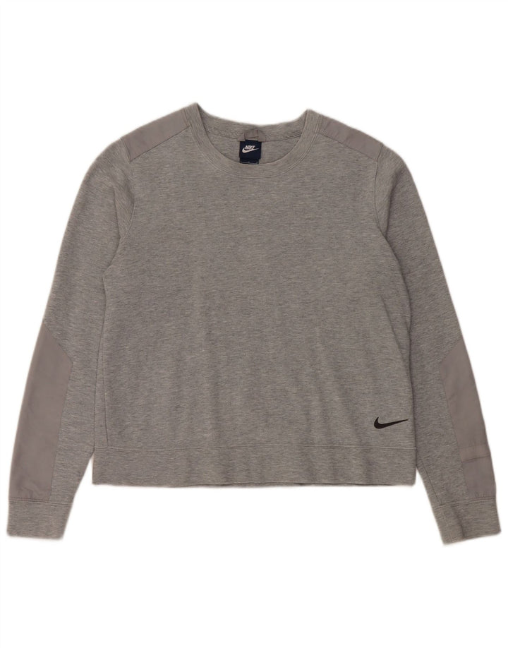 Moletom feminino Nike Jumper UK 16 grande algodão cinza
